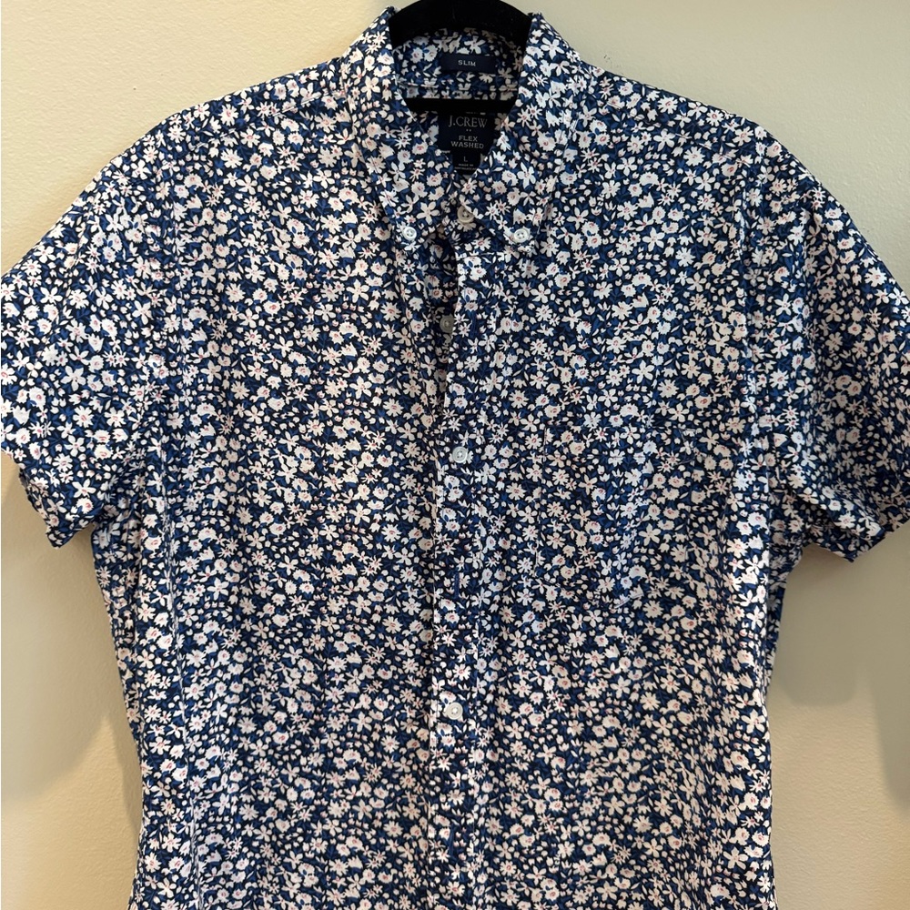J. Crew Blue Floral Men's Shirt